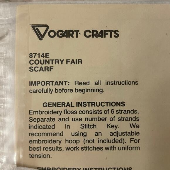 Vintage Embroidery or Ballpoint Painting Scarf Kit - Picture 5 of 5